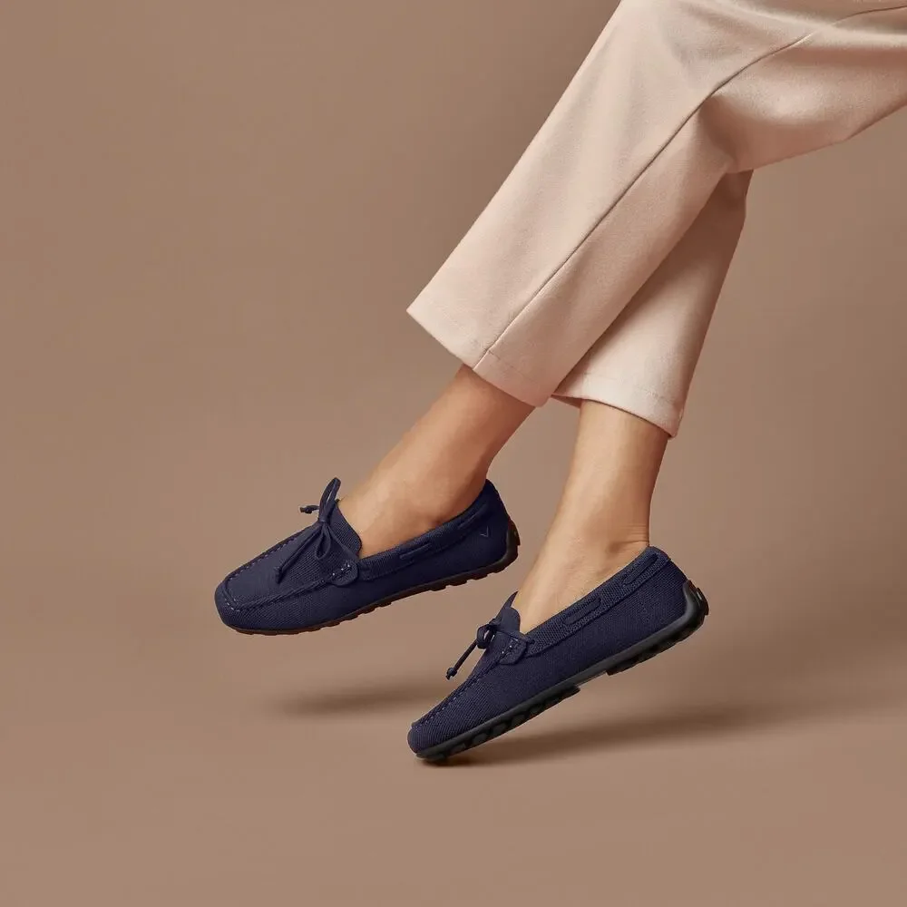 Vivaia Jackie Driving Loafers Navy Old Money Minimalist Casual Comfort 10.5
